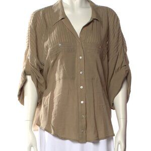 ✨ Spell & The Gypsy Collective Button-Up Top | XS | Boho Neutral Blouse ✨